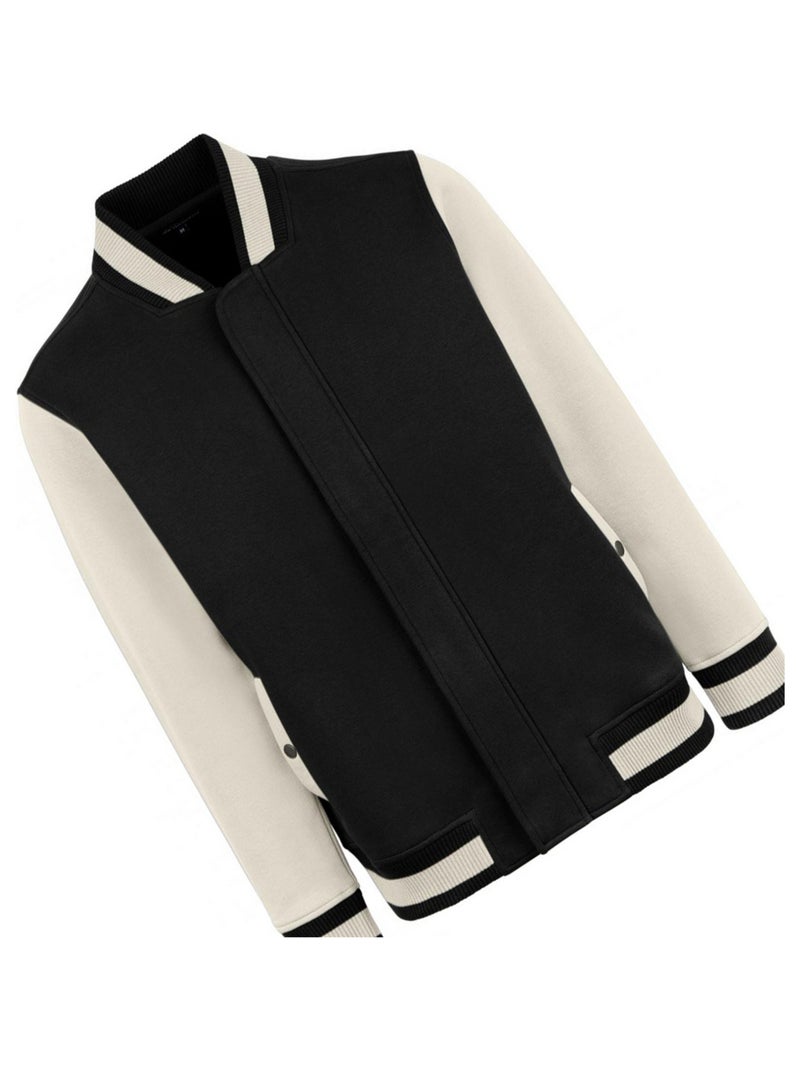 HRM - Blouson d'université PREMIUM Noir Blanc - Kiabi