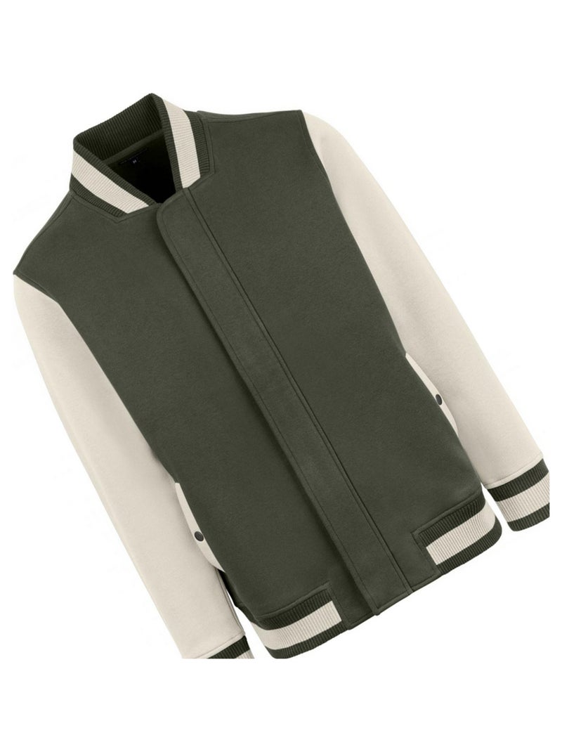 HRM - Blouson d'université PREMIUM Vert olive - Kiabi