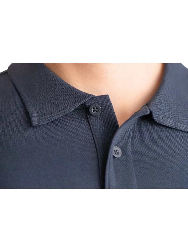 HRM - Polo LUXURY Bleu marine - Kiabi