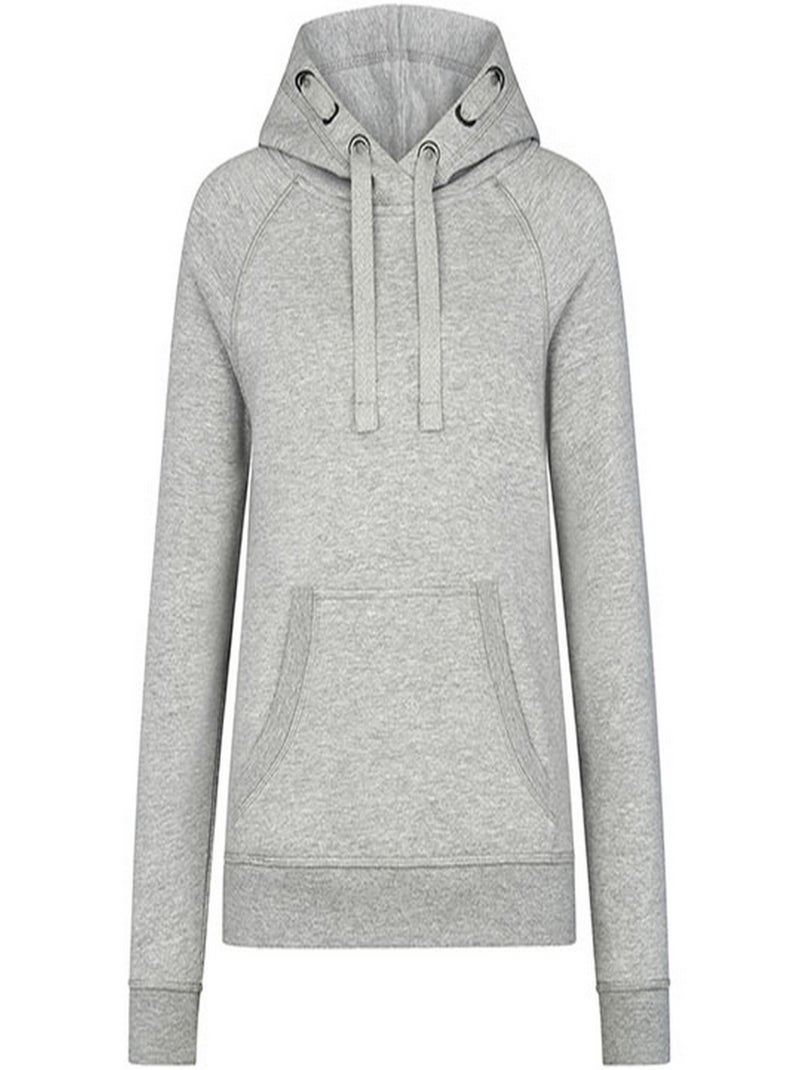 HRM - Sweat à capuche PREMIUM Gris chiné - Kiabi