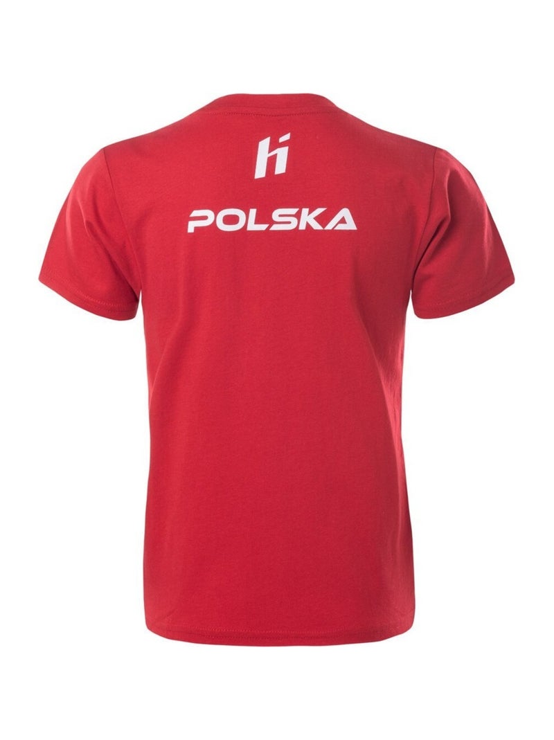 Huari - T-shirt Pologne FAN Blanc Rouge Blanc - Kiabi