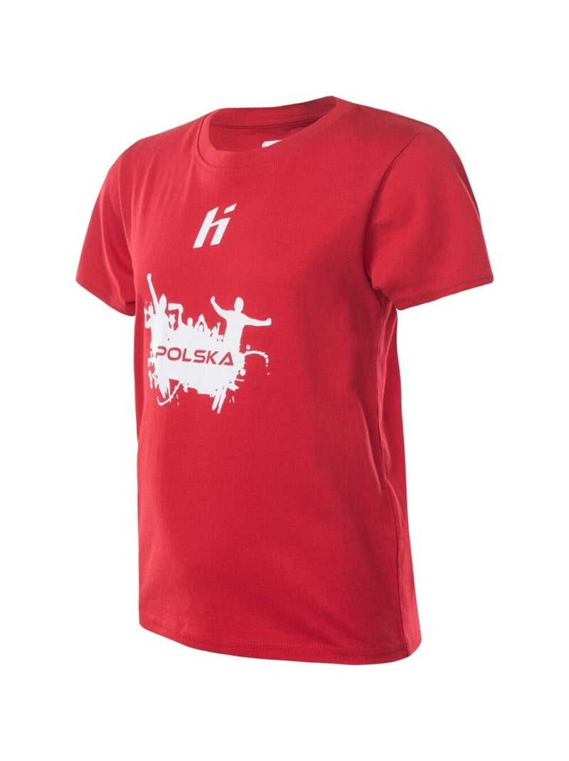 Huari - T-shirt Pologne FAN Blanc Rouge Blanc - Kiabi