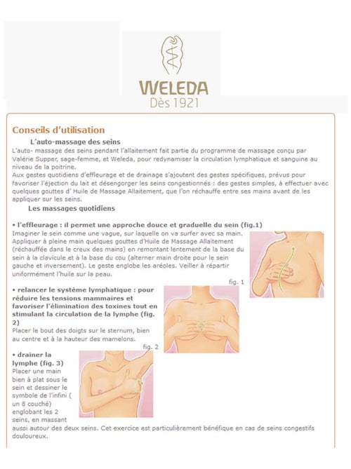 Huile de Massage Allaitement - Kiabi