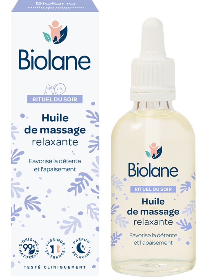 Huile de massage relaxante 50ml biolane Multicolore - Kiabi