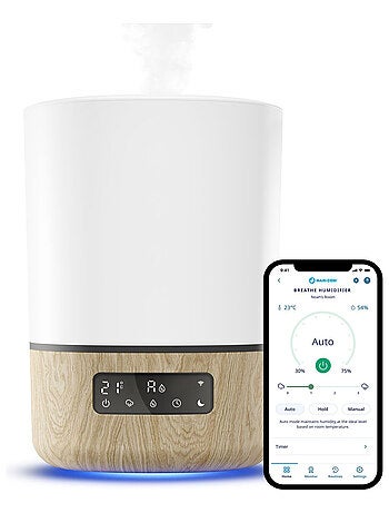 Humidificateur d’air connecté Breath, diffuseur d’huiles essentielles
