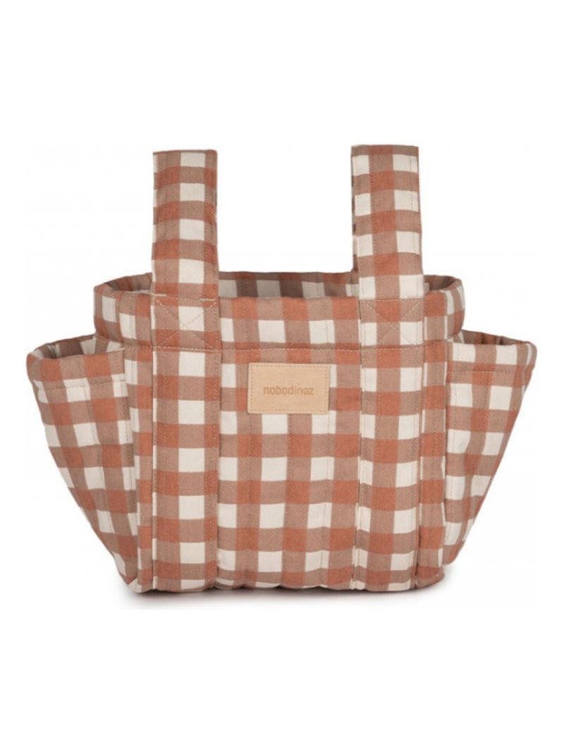 HYDE PARK STROLLER ORGANIZER 42x22x12 TERRACOTTA CHECKS Marron - Kiabi