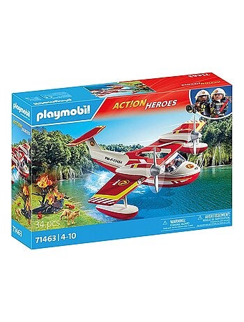 Hydravion avec pompier