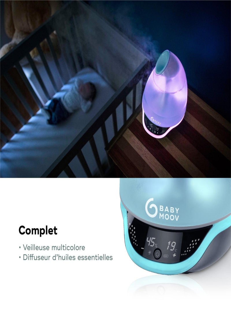 Hygro(+) – Humidificateur d’air, 22h d'Autonomie, Silencieux 'Babymoov' Bleu - Kiabi
