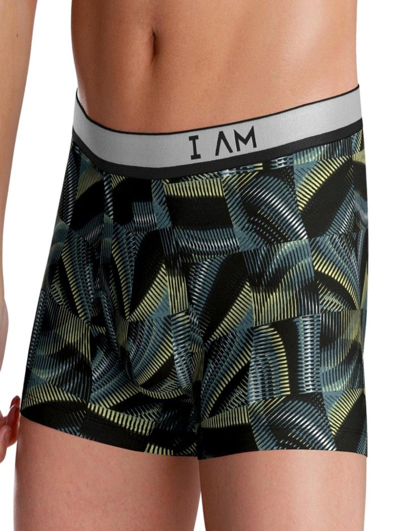 I am what I wear - Boxer pour hommes collection Electro N02 Noir - Kiabi