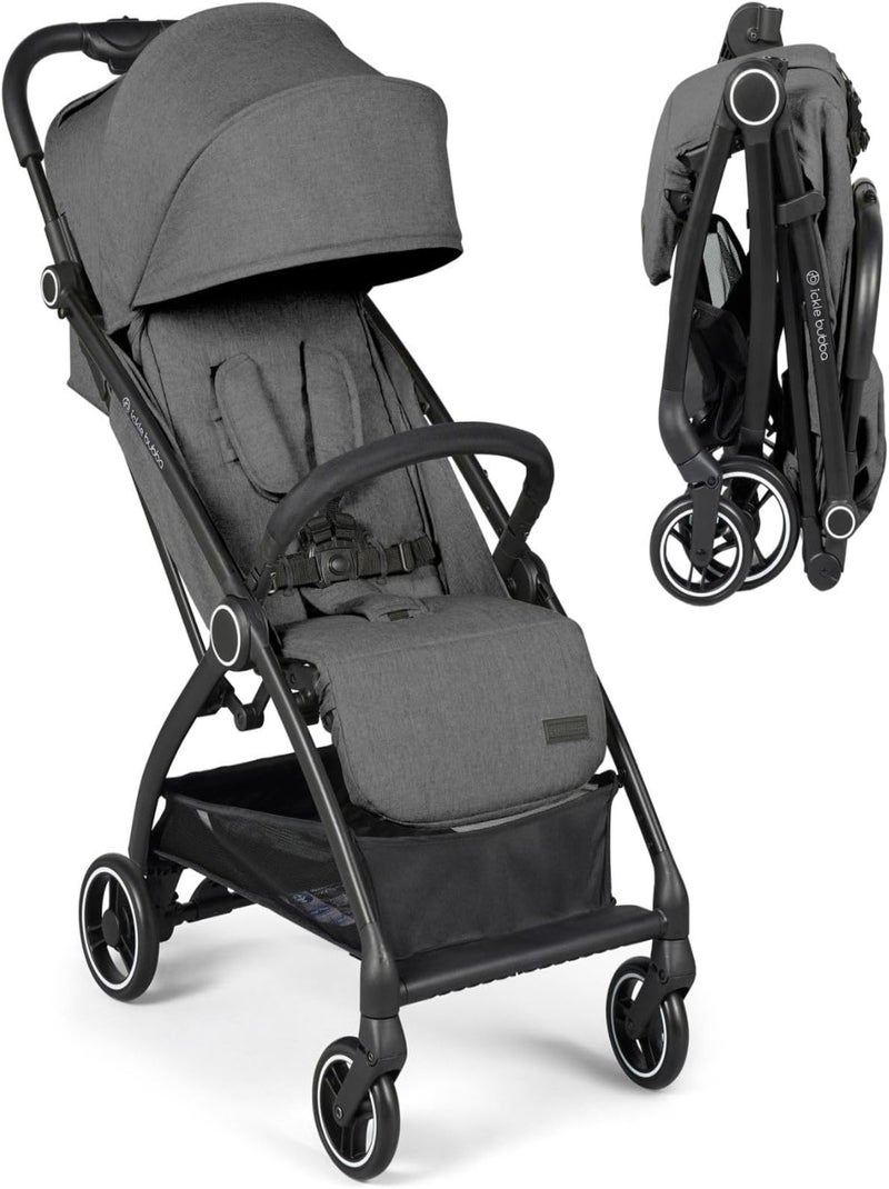 Ickle Bubba Aries Autofold Poussette, ultra-légère, inclinaison multi, pliage auto Gris - Kiabi