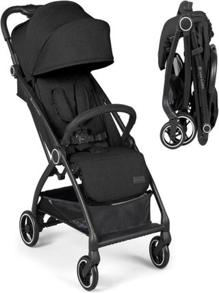 Ickle Bubba Aries Autofold Poussette, ultra-légère, inclinaison multi, pliage auto (Noir)