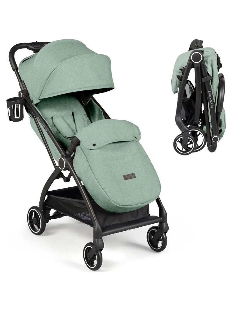 Ickle Bubba Aries Autofold Poussette, ultra-légère, inclinaison multi, pliage auto (Vert sauge) Vert - Kiabi