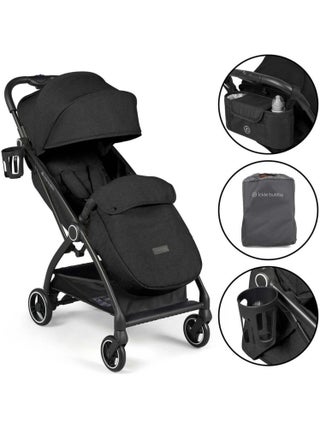 Ickle Bubba Aries Prime Poussette, pliage auto, chauffe-pieds et sac inclus (Noir)