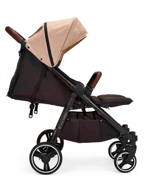 Ickle Bubba Venus Double Poussette, 0-15 kg (3 ans), compacte avec habillage pluie (Biscuit) - Kiabi