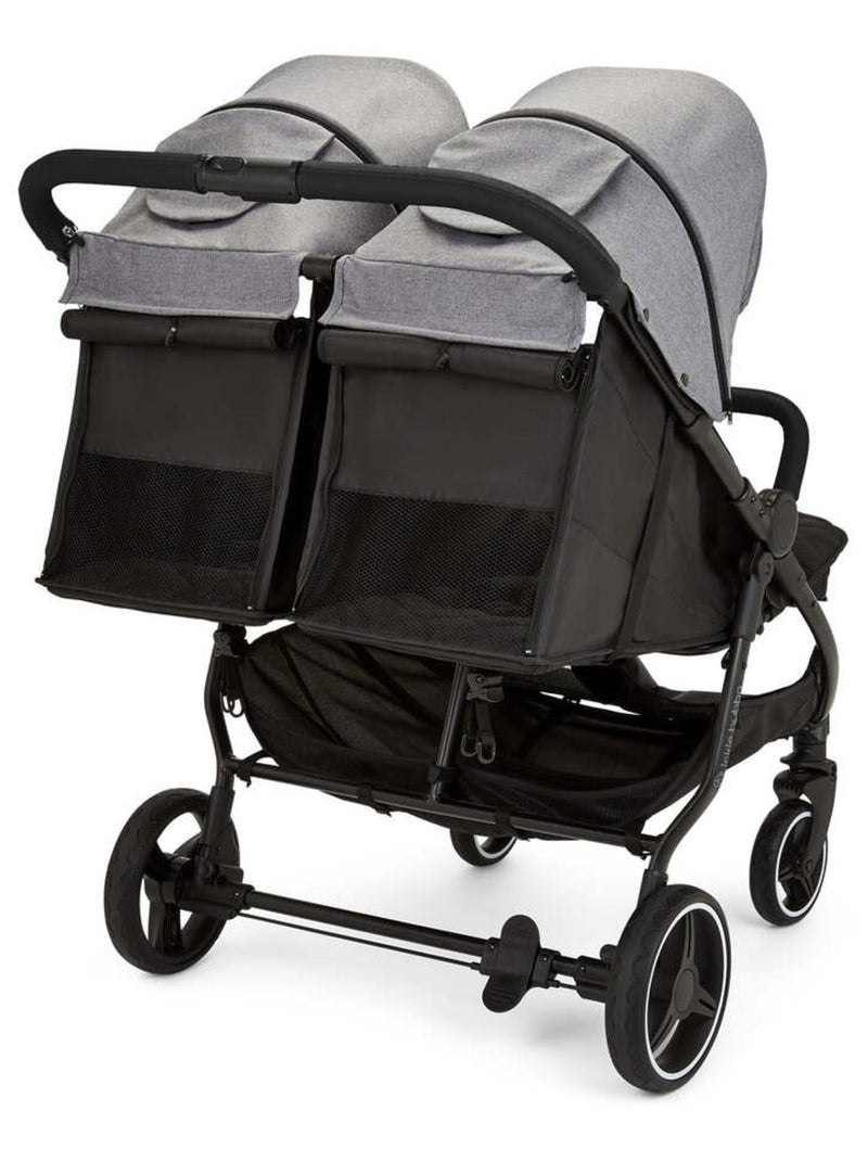 Ickle Bubba Venus Double Poussette, 0-15 kg (3 ans), compacte avec habillage pluie (Gris) Gris - Kiabi