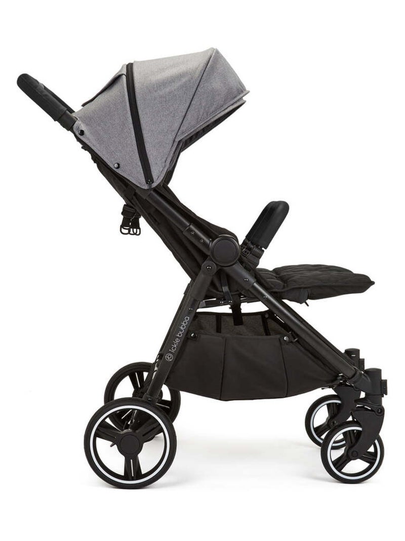 Ickle Bubba Venus Max – Poussette double compacte avec chauffe-pieds et housse de pluie (Gris) Gris - Kiabi