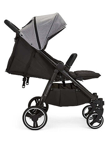 Ickle Bubba Venus Prime – Poussette double légère avec cocon, chauffe-pieds et pluie (Noir)