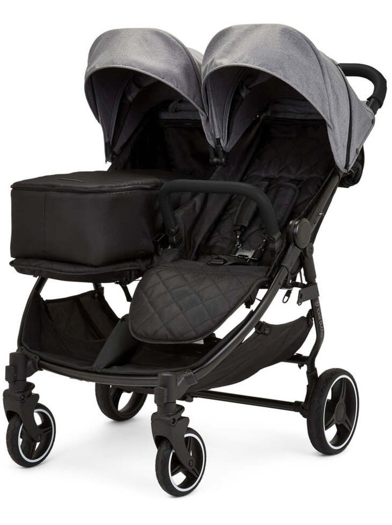 Ickle Bubba Venus Prime – Poussette double légère avec cocon, chauffe-pieds et pluie (Gris) Gris - Kiabi