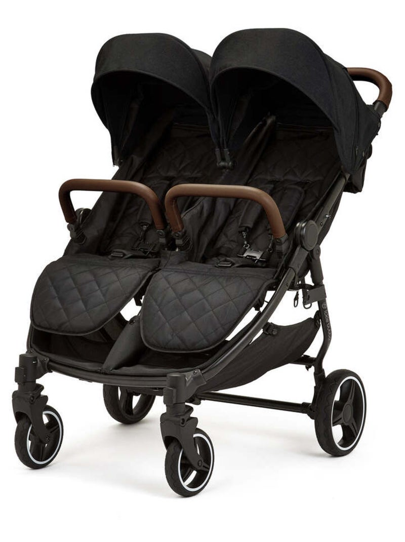 Ickle Bubba Venus Prime – Poussette double légère avec cocon, chauffe-pieds et pluie (Noir) Noir - Kiabi