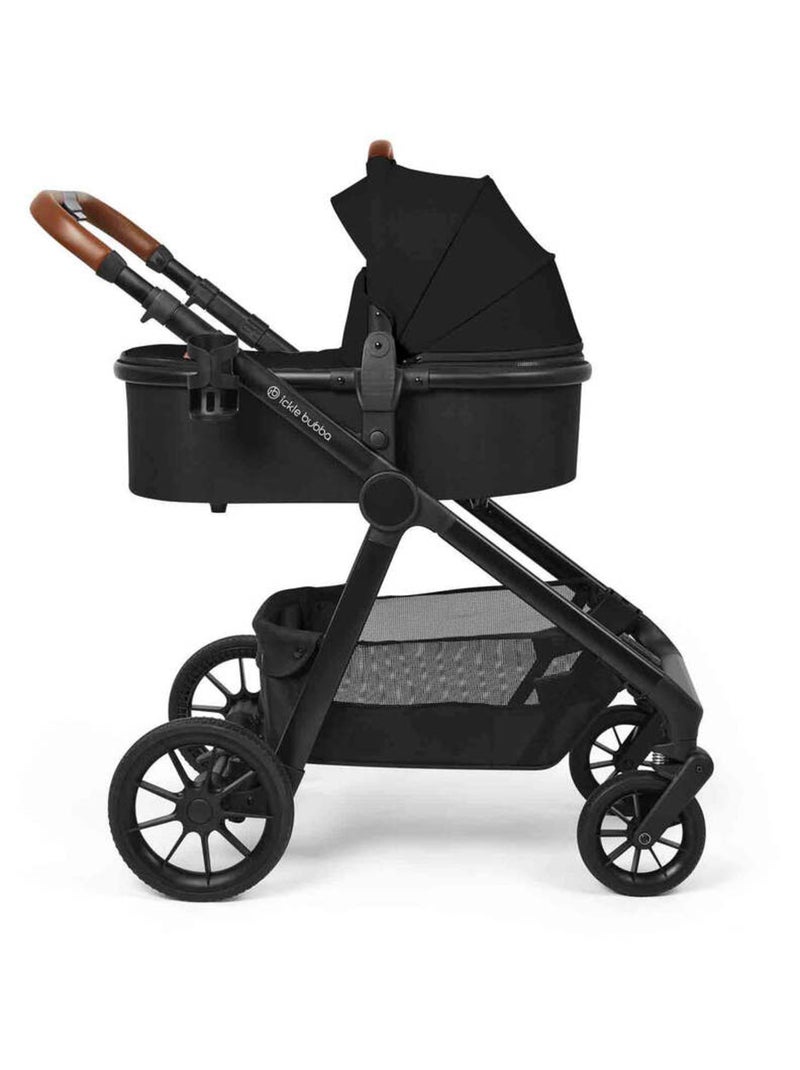 Ickle Bubba Virgo Twin 11 pcs – Poussette tandem dès naissance avec nacelle et accessoires (Noir) Noir - Kiabi