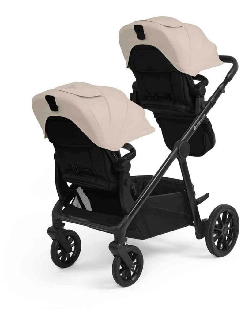 Ickle Bubba Virgo Twin 12 pcs – Poussette tandem dès naissance avec nacelles (Pierre) Beige - Kiabi