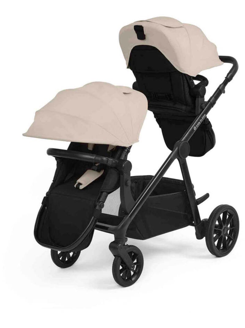 Ickle Bubba Virgo Twin 12 pcs – Poussette tandem dès naissance avec nacelles (Pierre) Beige - Kiabi