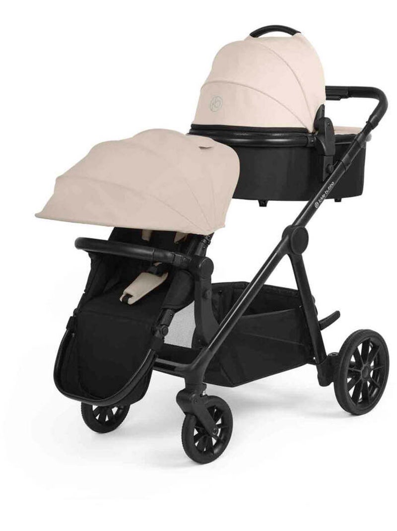 Ickle Bubba Virgo Twin 14 pcs – Poussette tandem, siège i-Size Cirrus, ISOFIX, nacelle (Pierre) Beige - Kiabi
