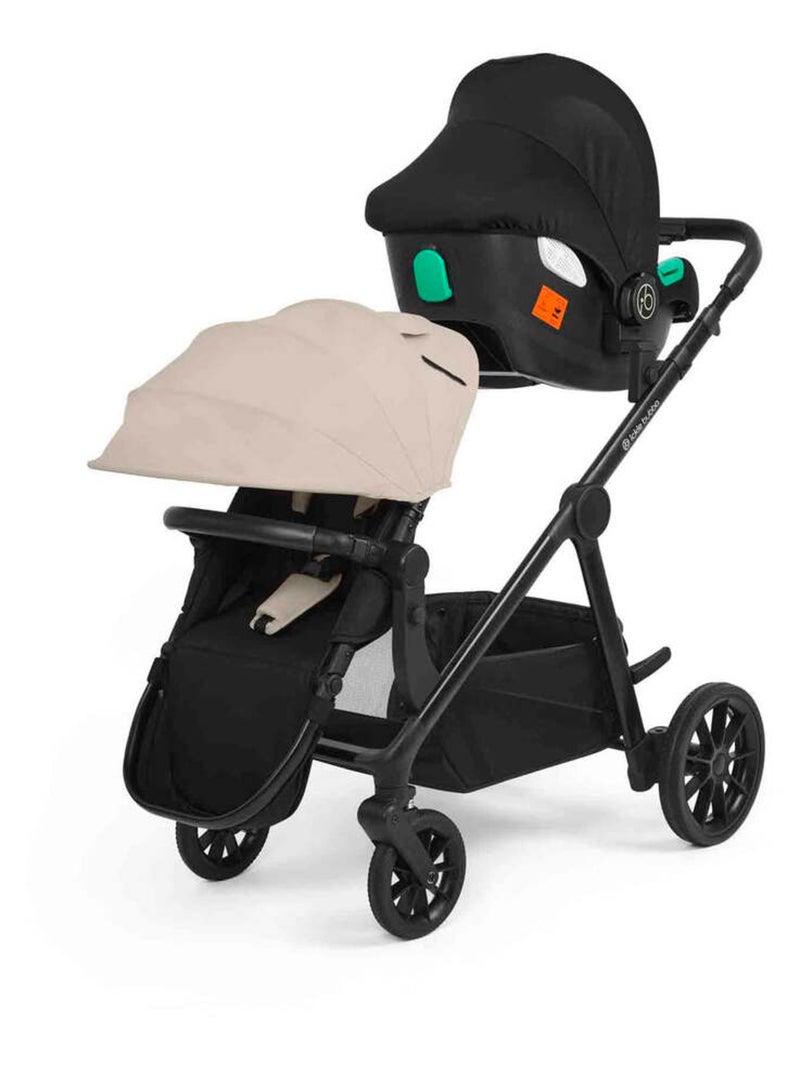 Ickle Bubba Virgo Twin 14 pcs – Poussette tandem, siège i-Size Cirrus, ISOFIX, nacelle (Pierre) Beige - Kiabi
