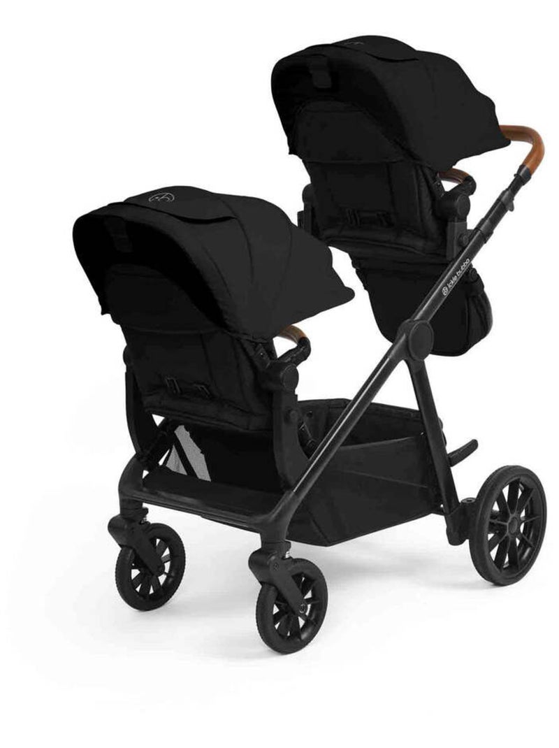 Ickle Bubba Virgo Twin 18 pcs – Poussette tandem avec i-Size Cirrus, ISOFIX et accessoires (Noir) Noir - Kiabi