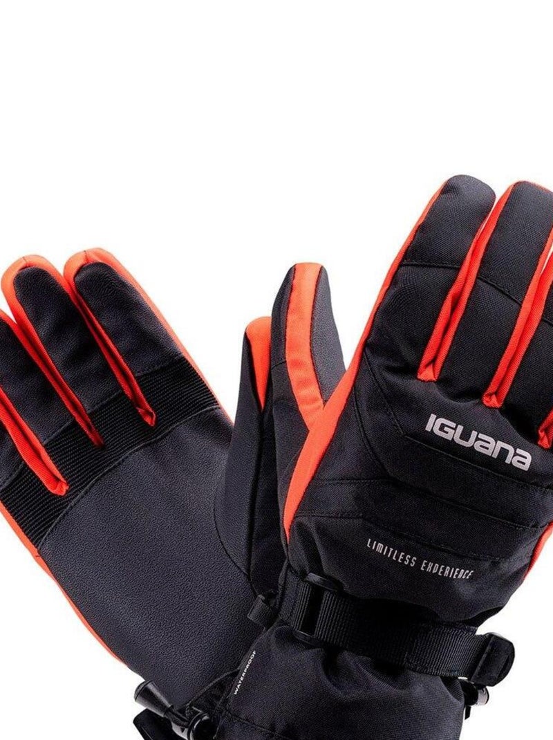 Iguana - Gants de ski ALESSIO Noir Rouge Noir - Kiabi
