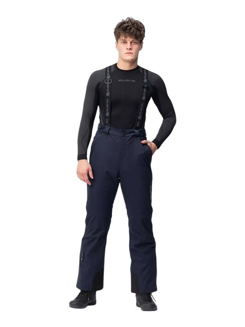 Iguana - Pantalon de ski BERHOFF Bleu marine/Orange fluo - Kiabi