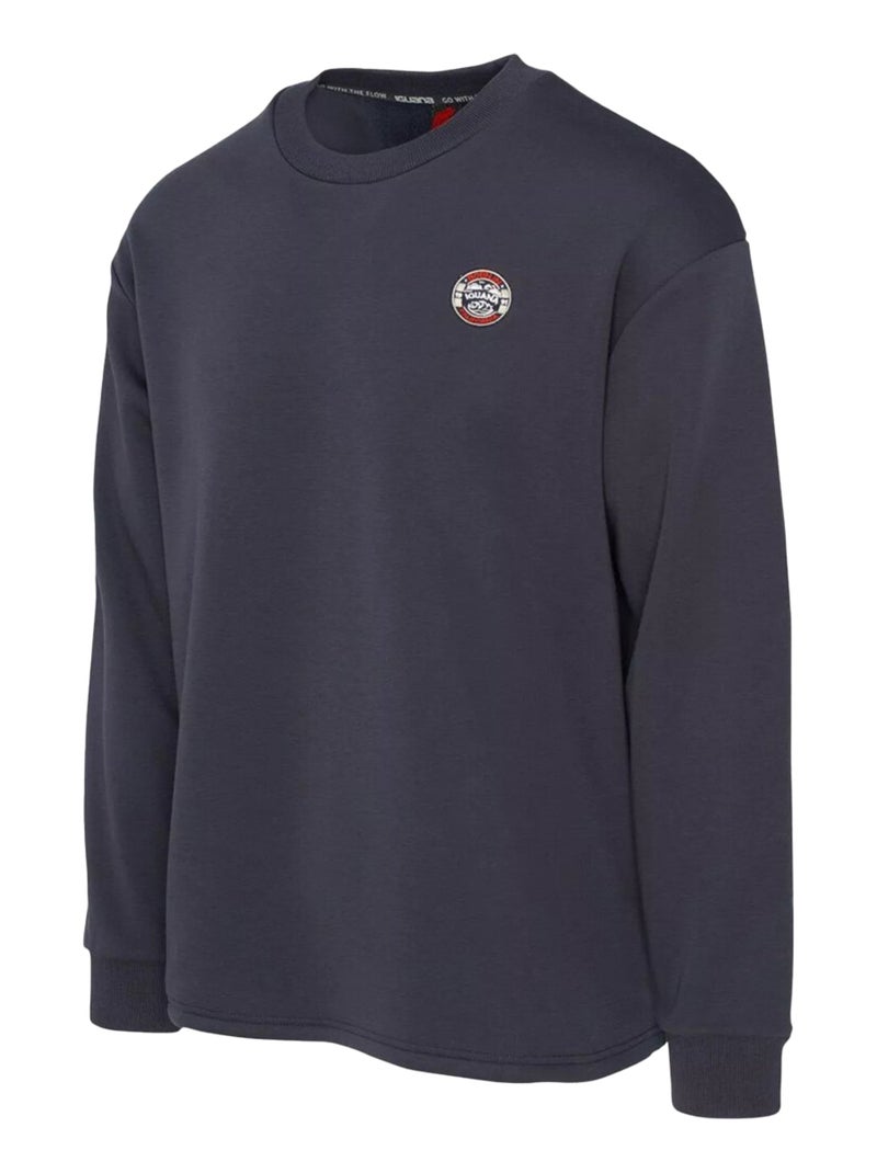 Iguana - Sweat GROVE Bleu marine/Orange fluo - Kiabi