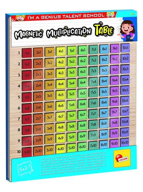 I'M A GENIUS TABLE DE MULTIPLICATION MAGNETIQUE BOIS - Kiabi I'M A GENIUS TABLE DE MULTIPLICATION MAGNETIQUE BOIS - Kiabi