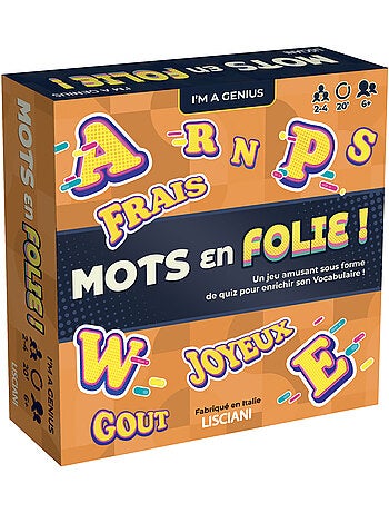 I'M GENIUS – Mots en Folie ! Le Jeu de Vocabulaire et de Parcours – Lisciani
