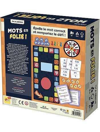 I'M GENIUS – Mots en Folie ! Le Jeu de Vocabulaire et de Parcours – Lisciani