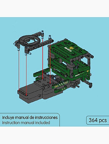 Im.master kit de construction de voiture rc militaire 2 en 1 - 364 pièces.