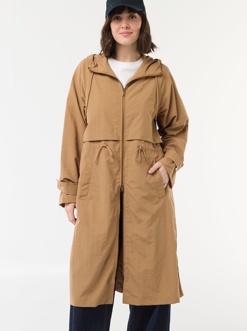 Imperméable à capuche Beige - Kiabi