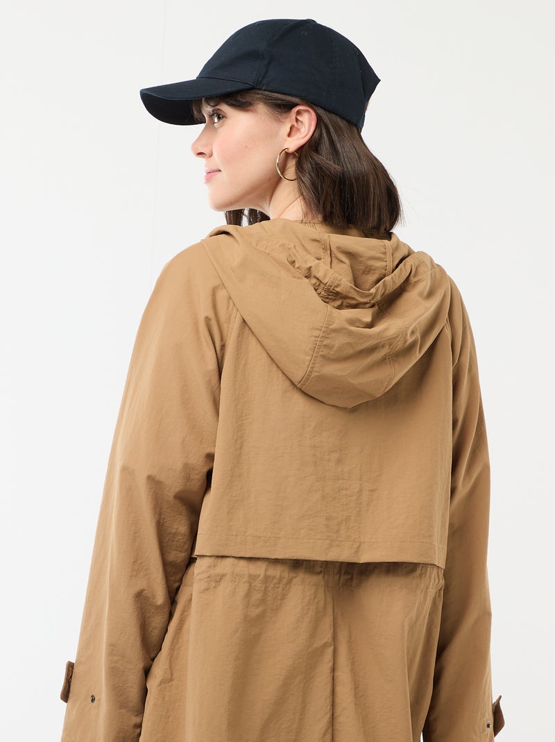 Imperméable à capuche Beige - Kiabi