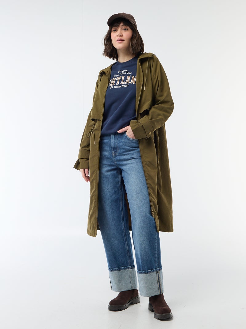 Imperméable à capuche Vert - Kiabi