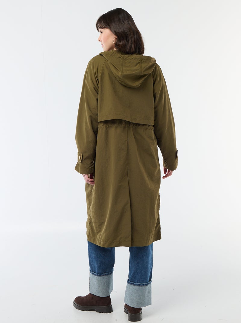 Imperméable à capuche Vert - Kiabi