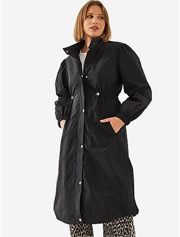 Imperméable long à taille élastique bianco lucci
