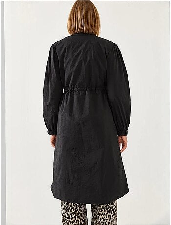 Imperméable long à taille élastique bianco lucci