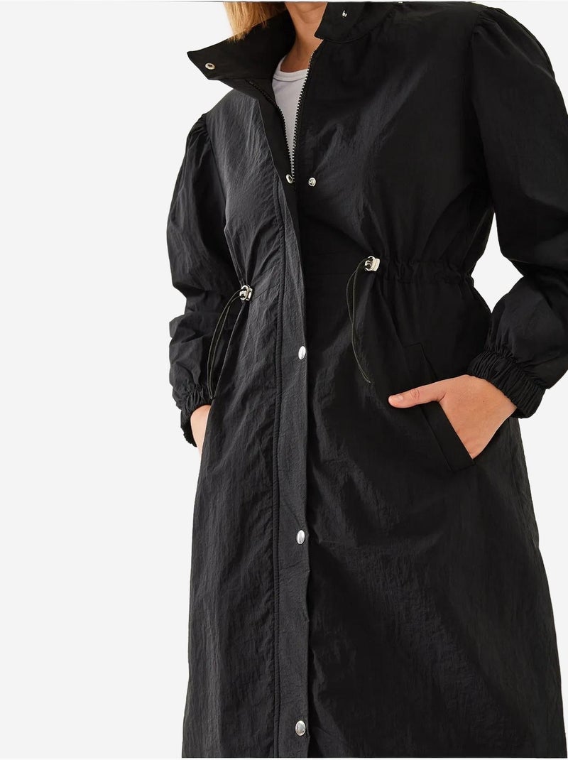 Imperméable long à taille élastique bianco lucci Noir - Kiabi