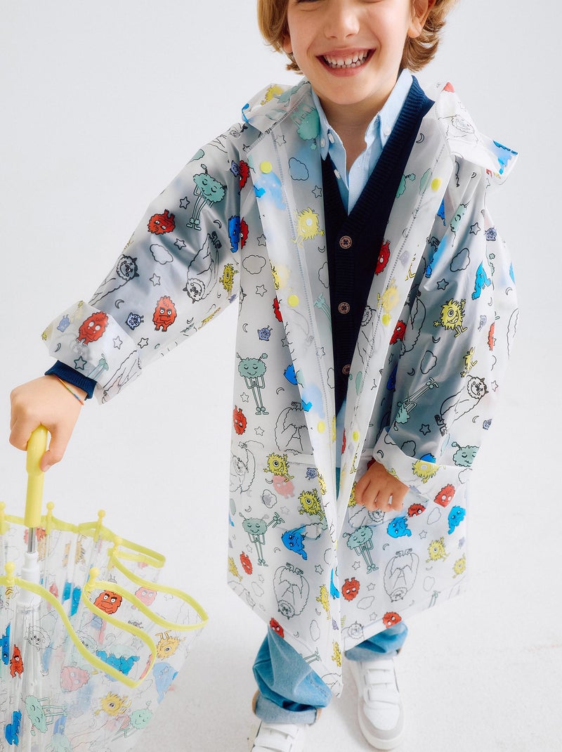 Imperméable Longue avec Capuche Jaune - Kiabi