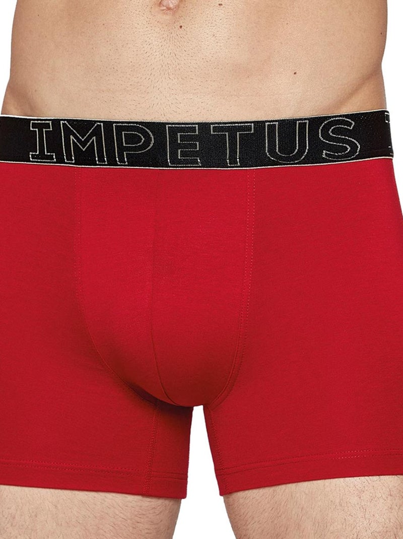 Impetus - Boxer uni en modal et coton Lucky Rouge - Kiabi