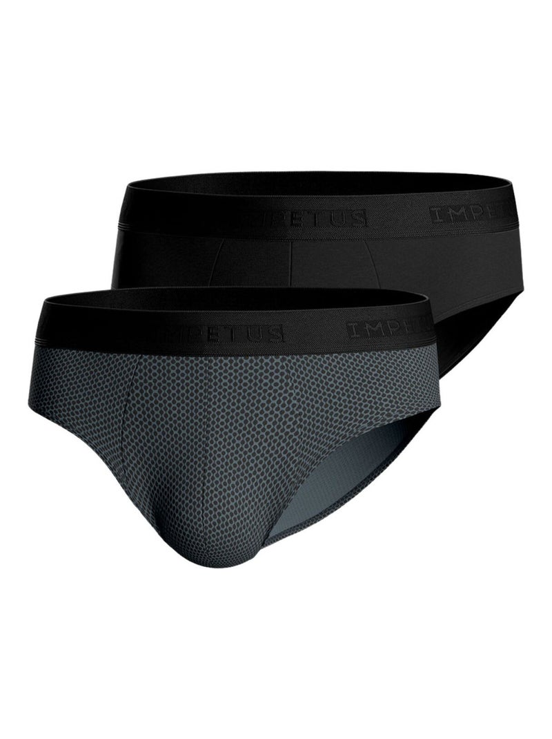 Impetus - Lot de 2 slips pour homme Verdi Noir - Kiabi