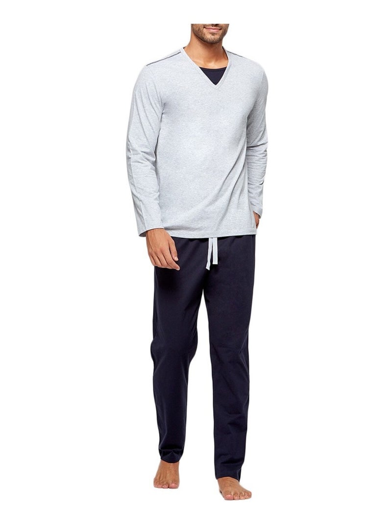 Impetus - Pyjama long en coton bio organique Gris - Kiabi