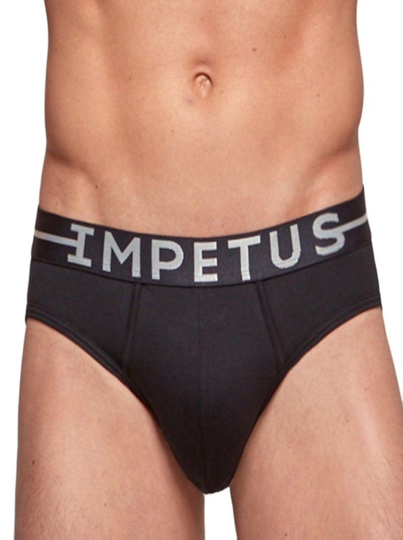 Impetus - Slip coton stretch Essentials Noir - Kiabi