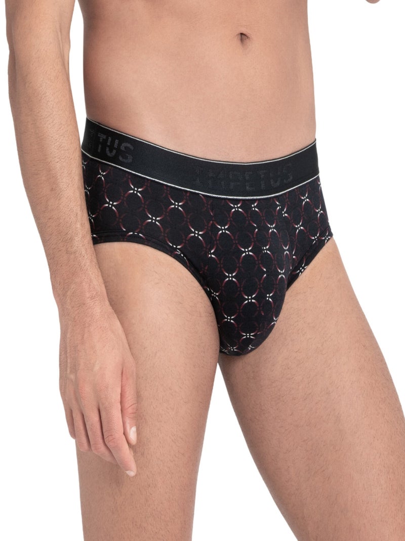 Impetus - Slip en lyocell et coton à motif de cercle Enso Noir - Kiabi