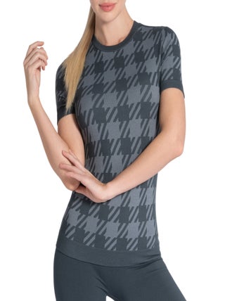 Impetus Active - T-shirt Athleisure imprimé pied de poule